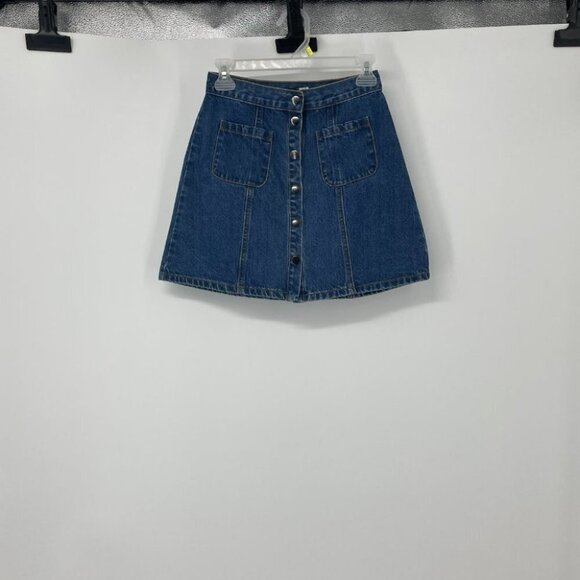 BDG denim buttoned circle mini skirt xs - Picture 9 of 12